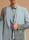 Pale Blue Cotton Satin Tuxedo With Cut Dana Embellishments