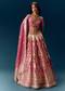 Pink Embroidered Bridal Lehenga With Dupatta