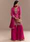 Pink Bandhani Zardosi Sharara Set