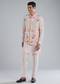 Pink Kurta Jacket Set With Dori Work Detailing