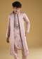 Pink Mens Kurta Set With Thread Metal And Beads Detail