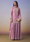Purple Silk Embroidered Kurta and Palazzo Set