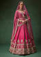 Red Bridal Lehenga Set With Heavy Zari Embroidery And Dual Dupattas