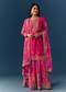Pink Cutdana Embellished Kurta Palazzo Set