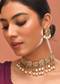 White Kundan Pendant Bead Drop Necklace and Earrings Set