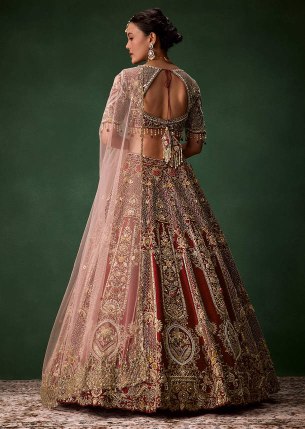 Bridal Lehenga Heavy Work Set with Two Dupattas