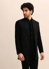 Black Velvet 3 Pc Jodhpuri Suit