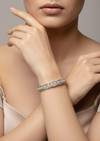 White Anti Tarnish Finish CZ Diamond Rhodium Plated Bangle Set of 2)
