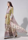 Green Floral Printed Sharara Set With Dupatta