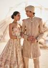 Pearl & Petals Couture – Bridal Lehenga For Her And Sherwani For Him
