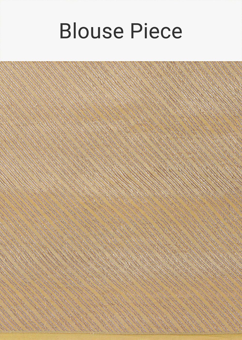 Gold Chanderi Tissue Saree With Pipe Finish Stitched Blouse
