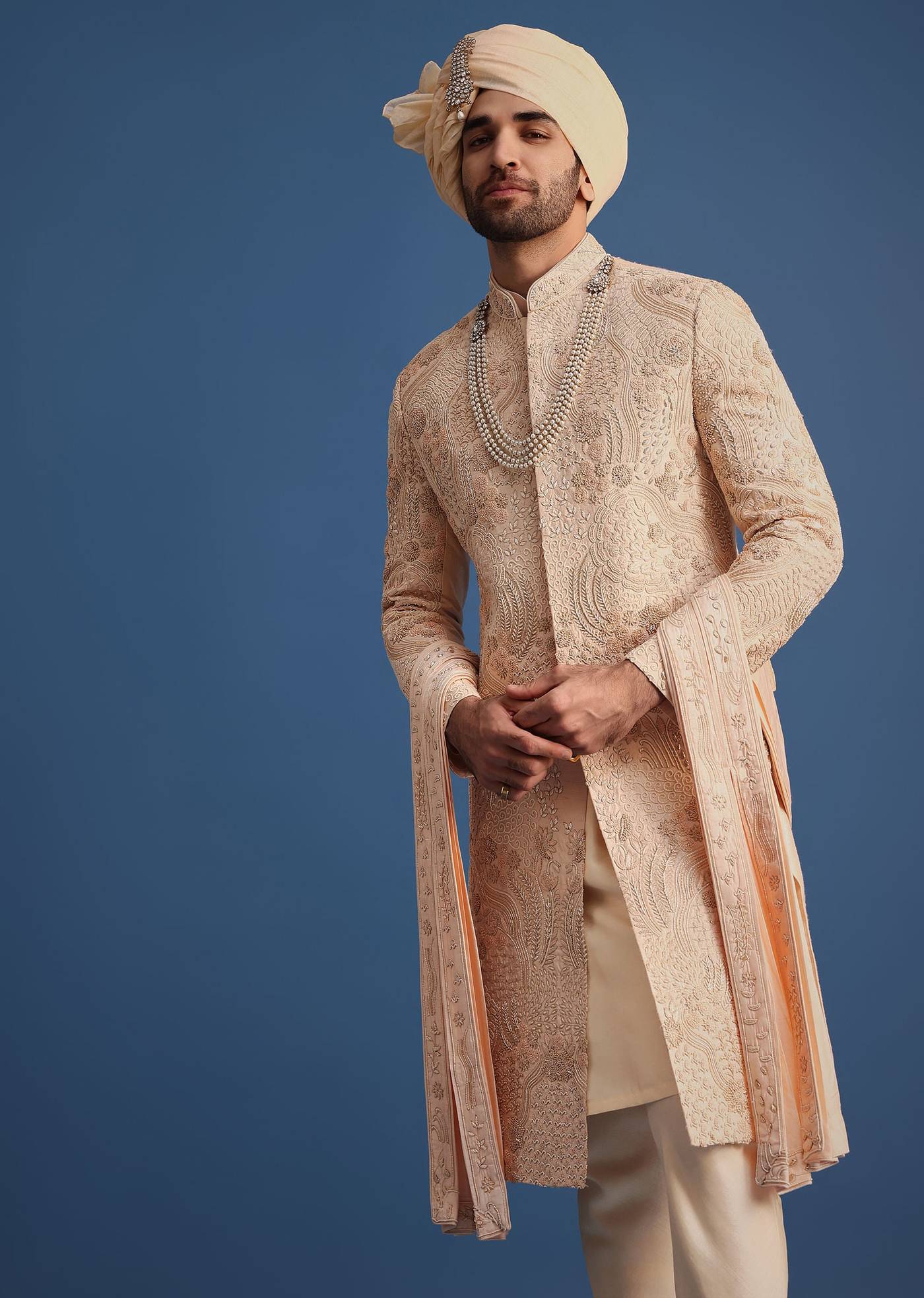 pink sherwani with hand work-sg252183 5