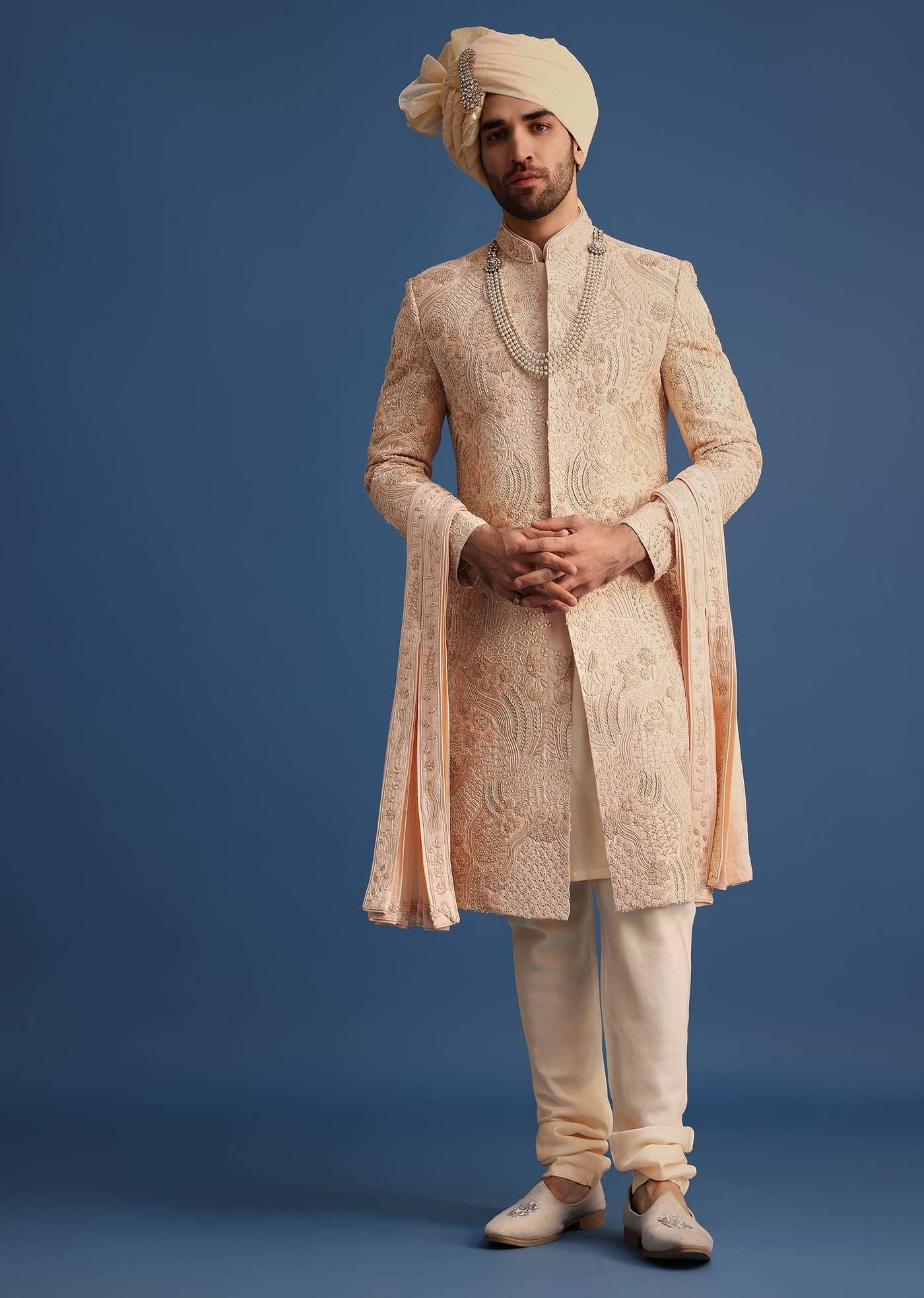 pink sherwani with hand work-sg252183 7