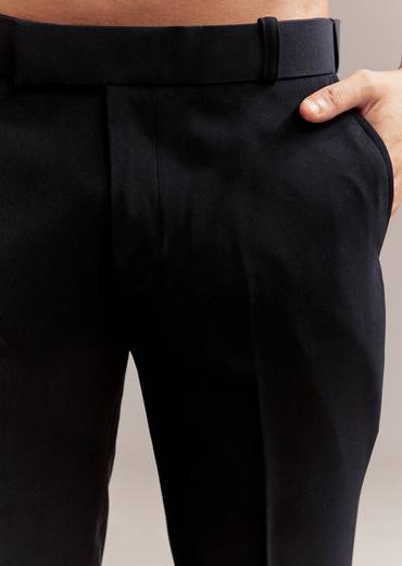 Navy Blue Jodhpuri Suit For Men With Tropical Floral Embroidery