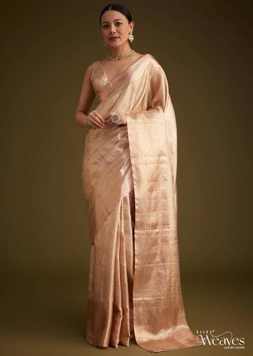 Dusty Pink Kanjivaram Silk Saree