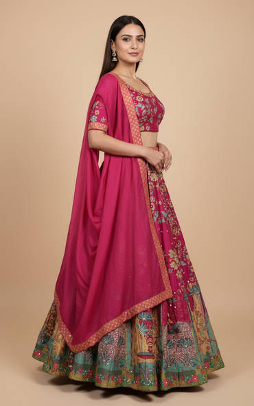 Pink Blush Bridesmaid Lehenga