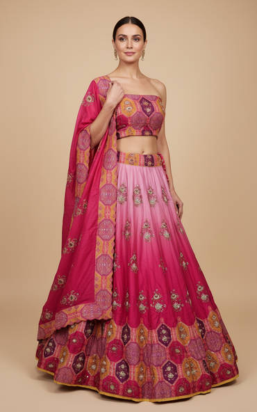 Pink Blossom Bridesmaid Lehenga