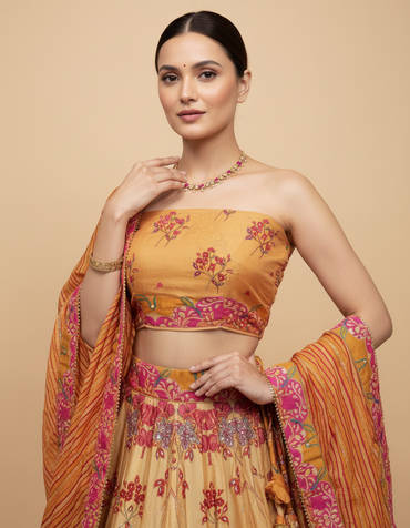 Yellow Sunshine Bridesmaid Lehenga