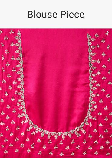 hot pink chinon saree with cutdana and stone-sg338759-9 9