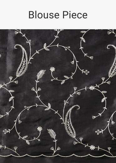 black-cotton-satin-embellished-saree-with-unstitched-blouse-sg346406-1