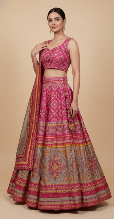 Pink Rose Bridesmaid Lehenga