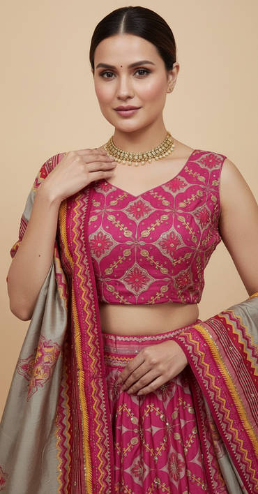 Pink Rose Bridesmaid Lehenga
