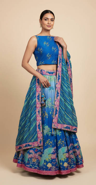 Blue Sapphire Bridesmaid Lehenga