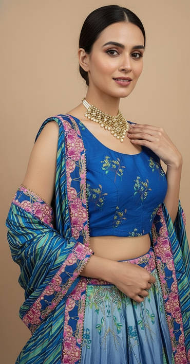 Blue Sapphire Bridesmaid Lehenga