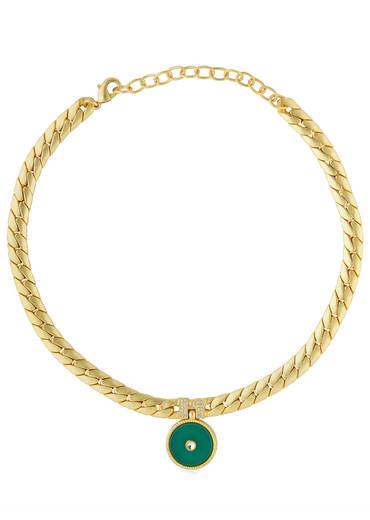 Green Onyx Link Necklace