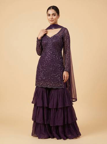 Amethyst Work Anarkali