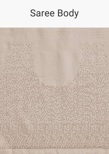 Beige Chiffon Embellished Saree with Resham Cutwork