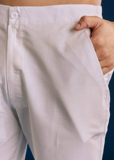 Beige Linen Kurta Jacket Set With Sequins And Thread Embroidery