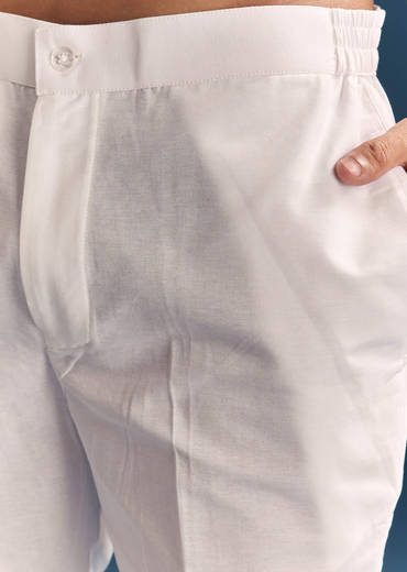 Beige Silk Kurta Set For Men With Thread And Mirror Embroidery