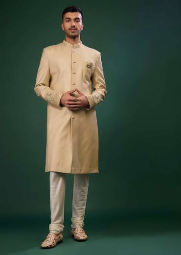 beige brown thread embroidered-sg136577 1
