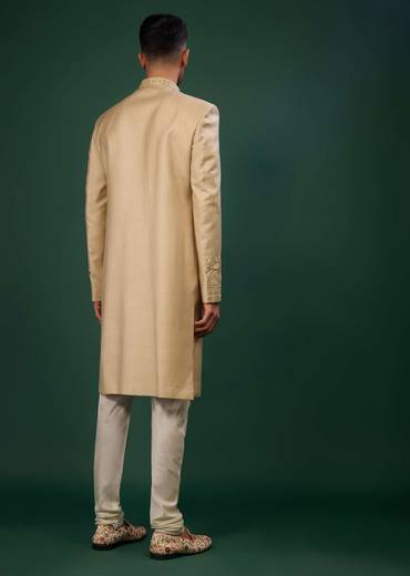 beige brown thread embroidered-sg136577 1