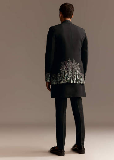 Black Jodhpuri Kurta Set