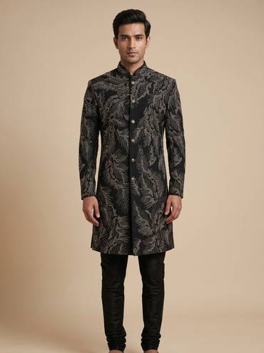 Black Modern Indowestern