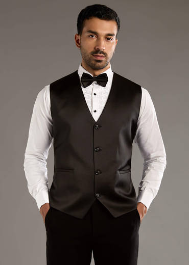 Black Tuxedo For Men With Leather And Dori Work