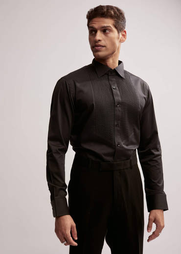 Black Tuxedo For Men With Resham Work