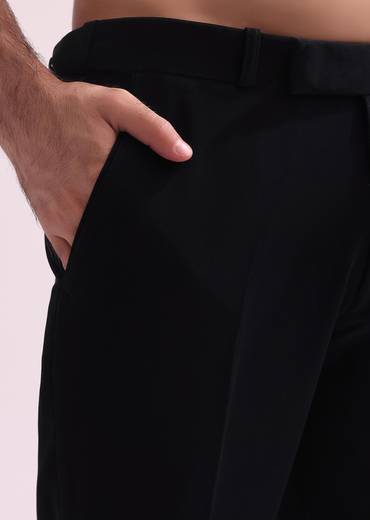 Black Chain Embellished Jacket With Shirt And Pants