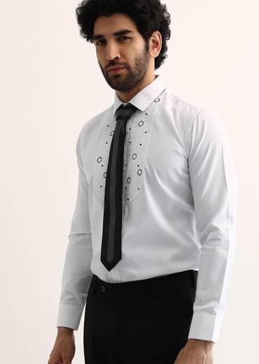 Black Embroidered Tuxedo