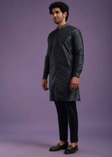 black jacket kurta set-sg132106 2