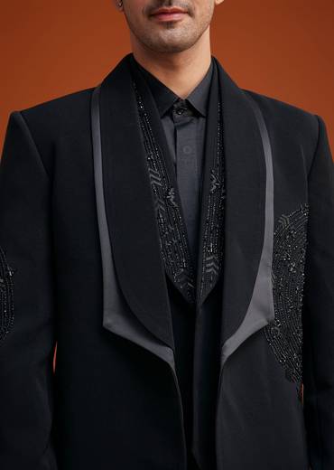 Black Tuxedo With Embroidery
