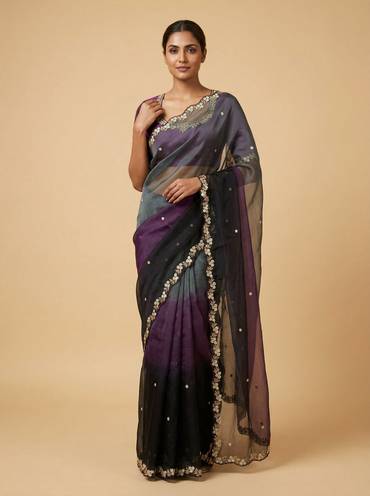 Celestial Multi Embroidered Saree