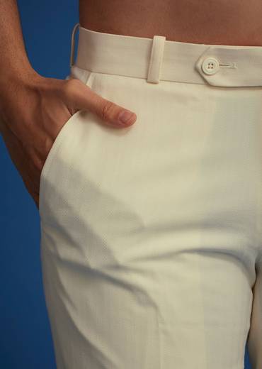 Cream Jodhpuri Suit With Handwork Collar