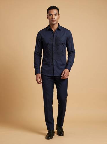 Deep Navy Structured Shirt