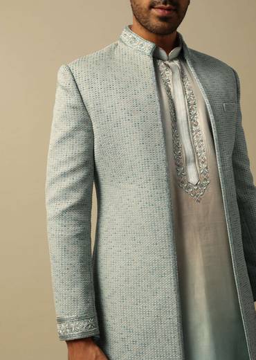 Elegant Green Ombre Indowestern For Men