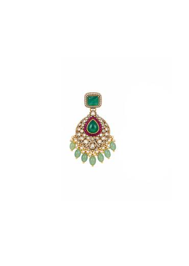 Emerald Polki Statement Necklace Set
