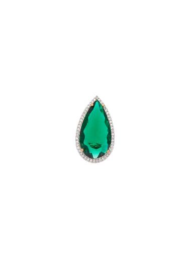 Emerald Teradrop Halo Ring