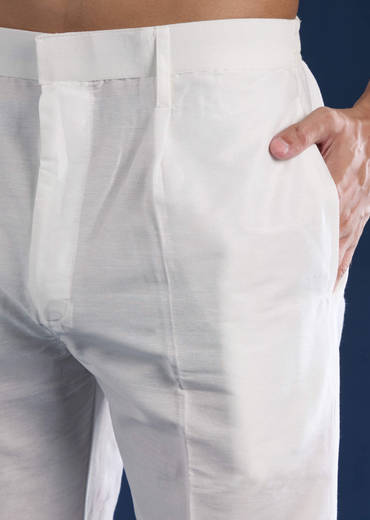 Green Silk Mirror Embellished Mens Kurta and Pant Set